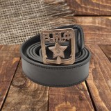 Ремень с пряжкой ВМФ натуральная кожа с буквами