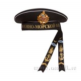 Бескозырка ДМБ Военно-морской флот черная с бархатом